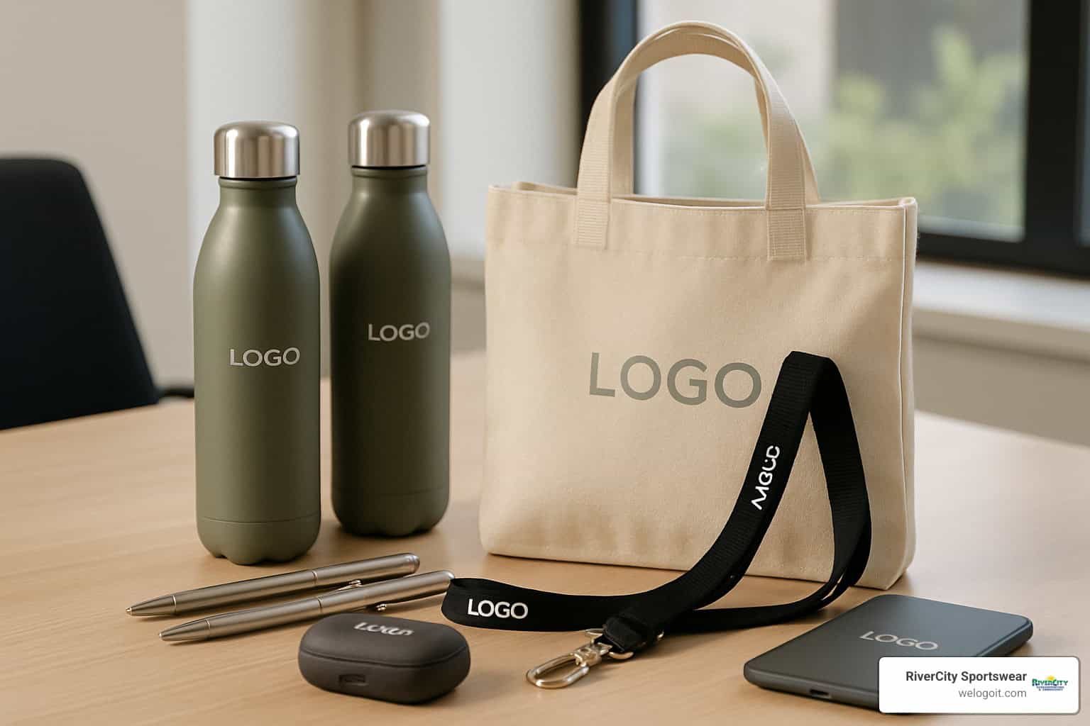collection of premium branded merchandise items for corporate events - branded merchandise for corporate events