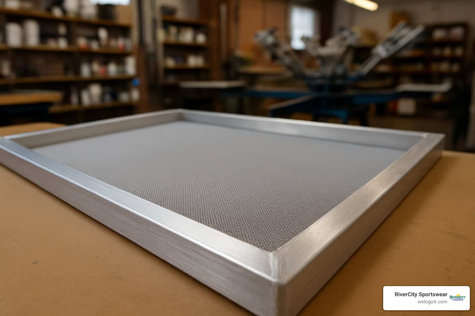 stretched mesh screen in aluminum frame - materials used in silkscreen printing stretched mesh screen in aluminum frame - materials used in silkscreen printing